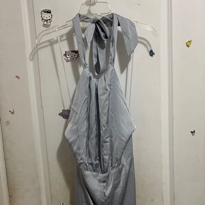 Elegant bridal blue  Halter romper